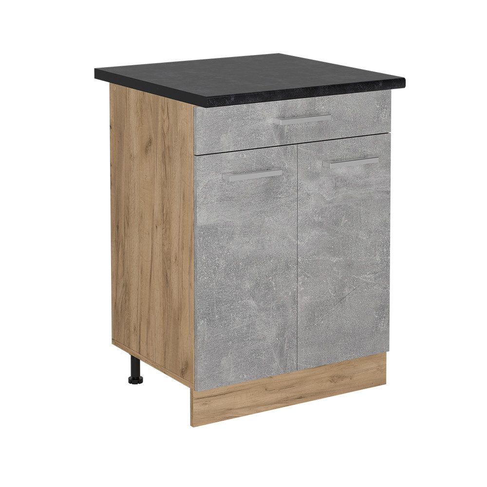 Vicco Unterschrank R-Line, Beton/Goldkraft Eiche, 60 günstig online kaufen