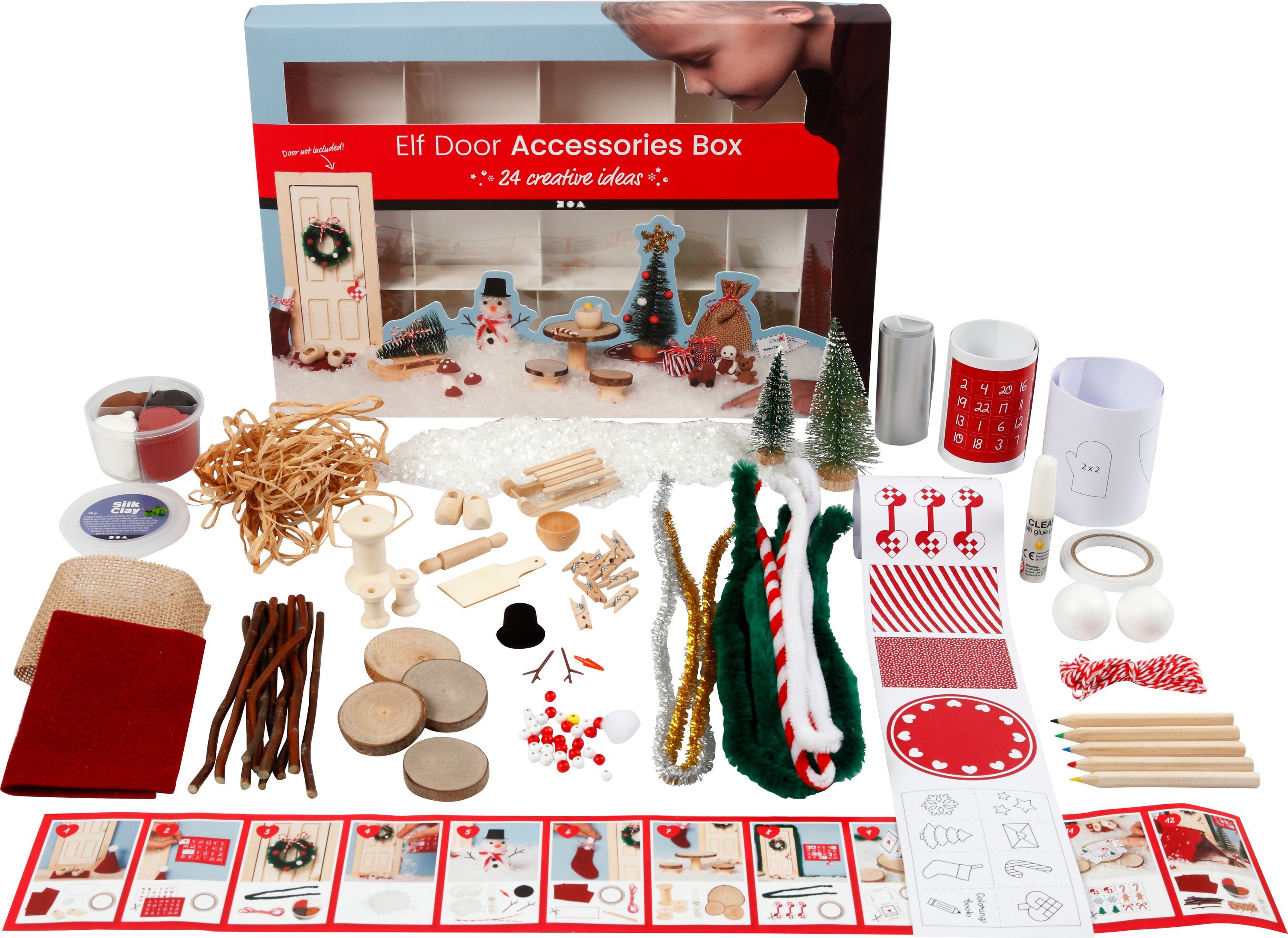 creativ company Kreativset Weihnachtsszenen, 24 Wichtelszenen