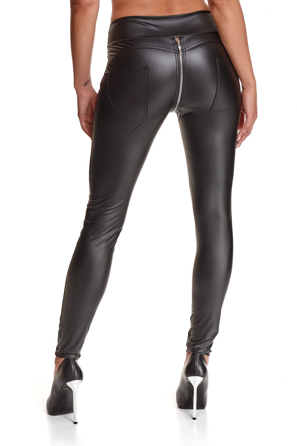 Demoniq Leggings Schwarze Leggings Hose aus wetlook Material elastisch Dame günstig online kaufen