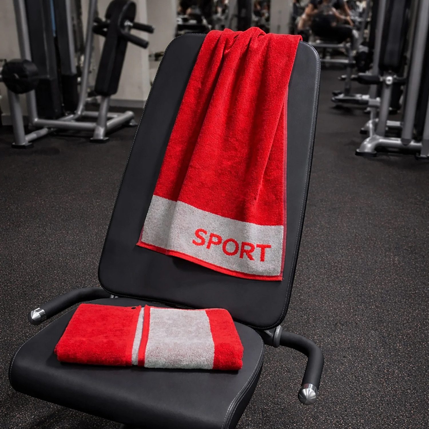 Cawö Handtuch Cawö Fitness & Gym Handtuch 6290 Farbe 72 red Sport 50x130, Walkfrottier, 100% Baumwolle