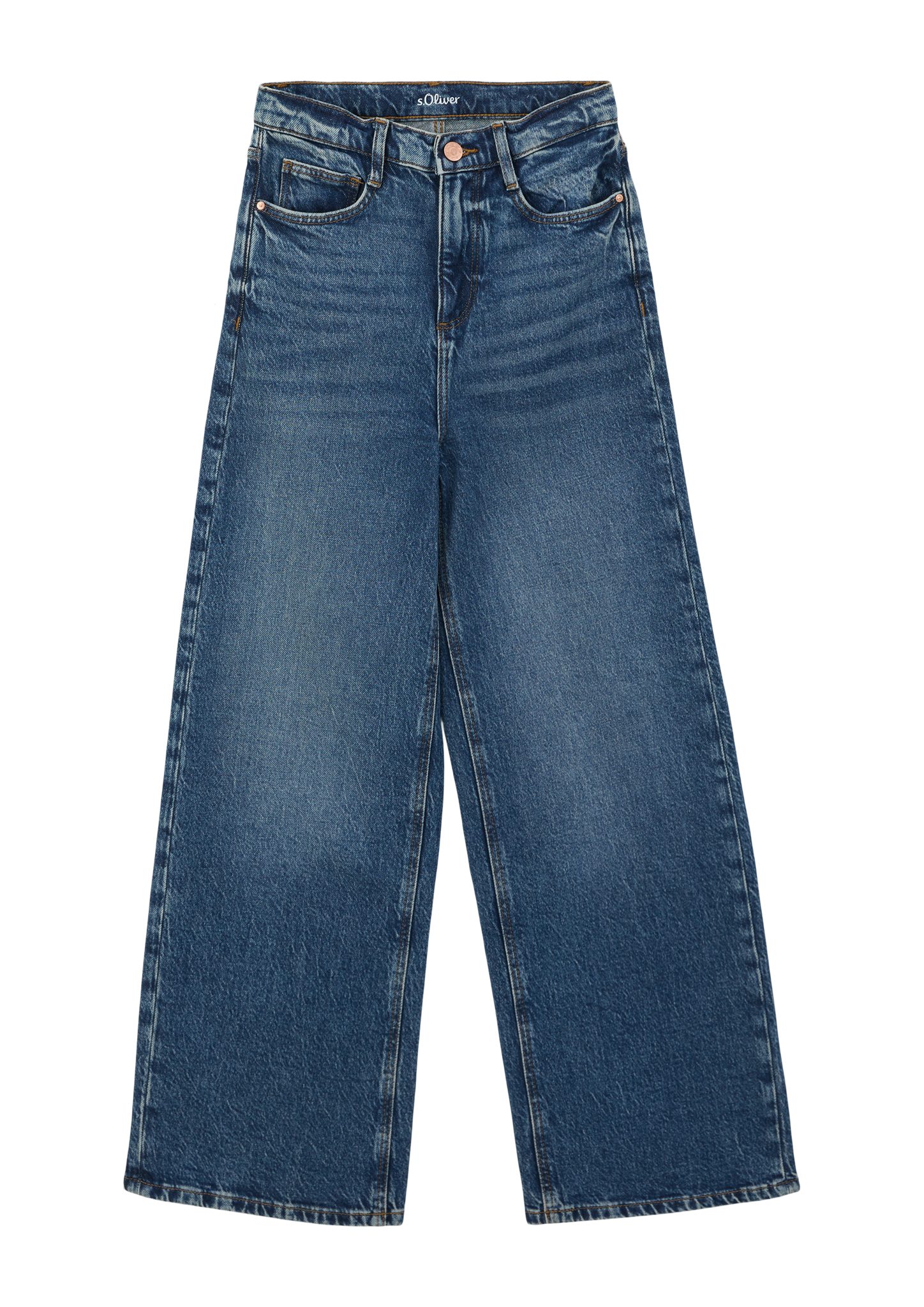 Stoffhose Regular Wide / High s.Oliver Jeans / Waschung Fit Super / Rise Leg