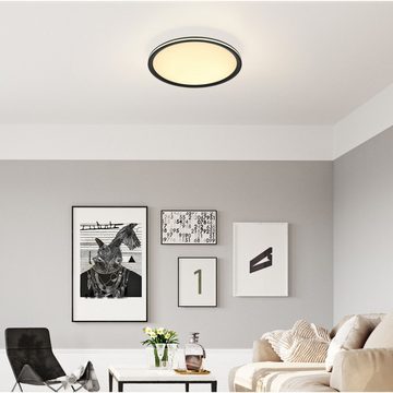 Globo Deckenleuchte Deckenleuchte Wohnzimmer Rund LED Deckenlampe Flur 50 cm Aluminium