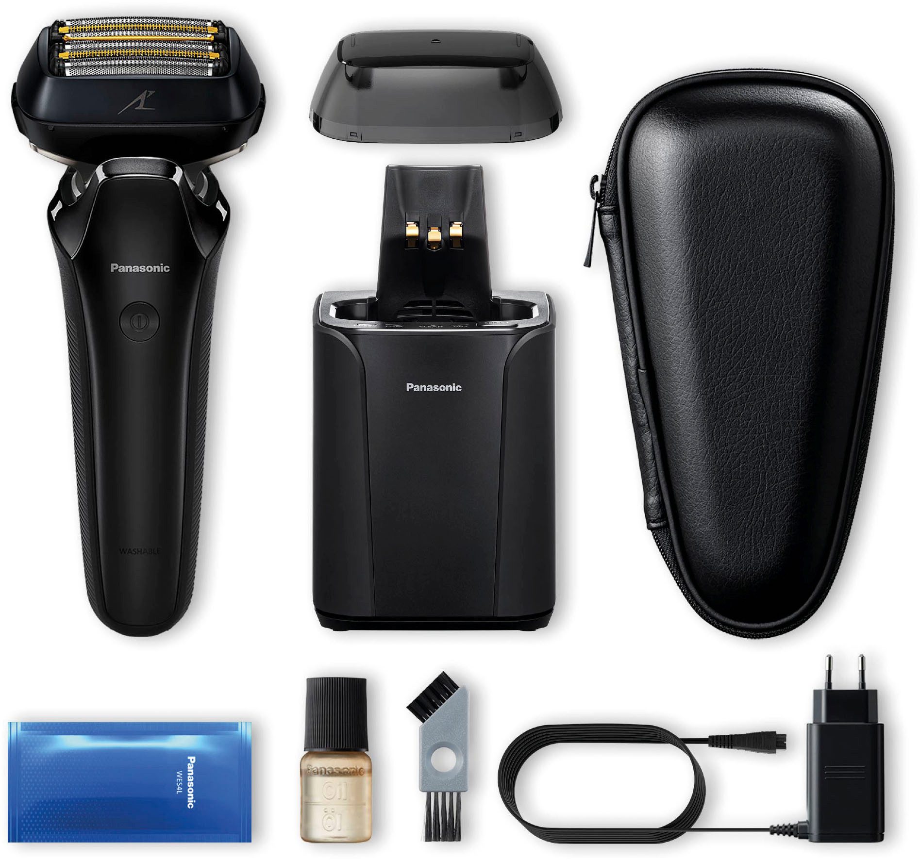 Panasonic Elektrorasierer Series 900+ Premium Rasierer ES-LS9A, Reinigungsstation, Langhaartrimmer