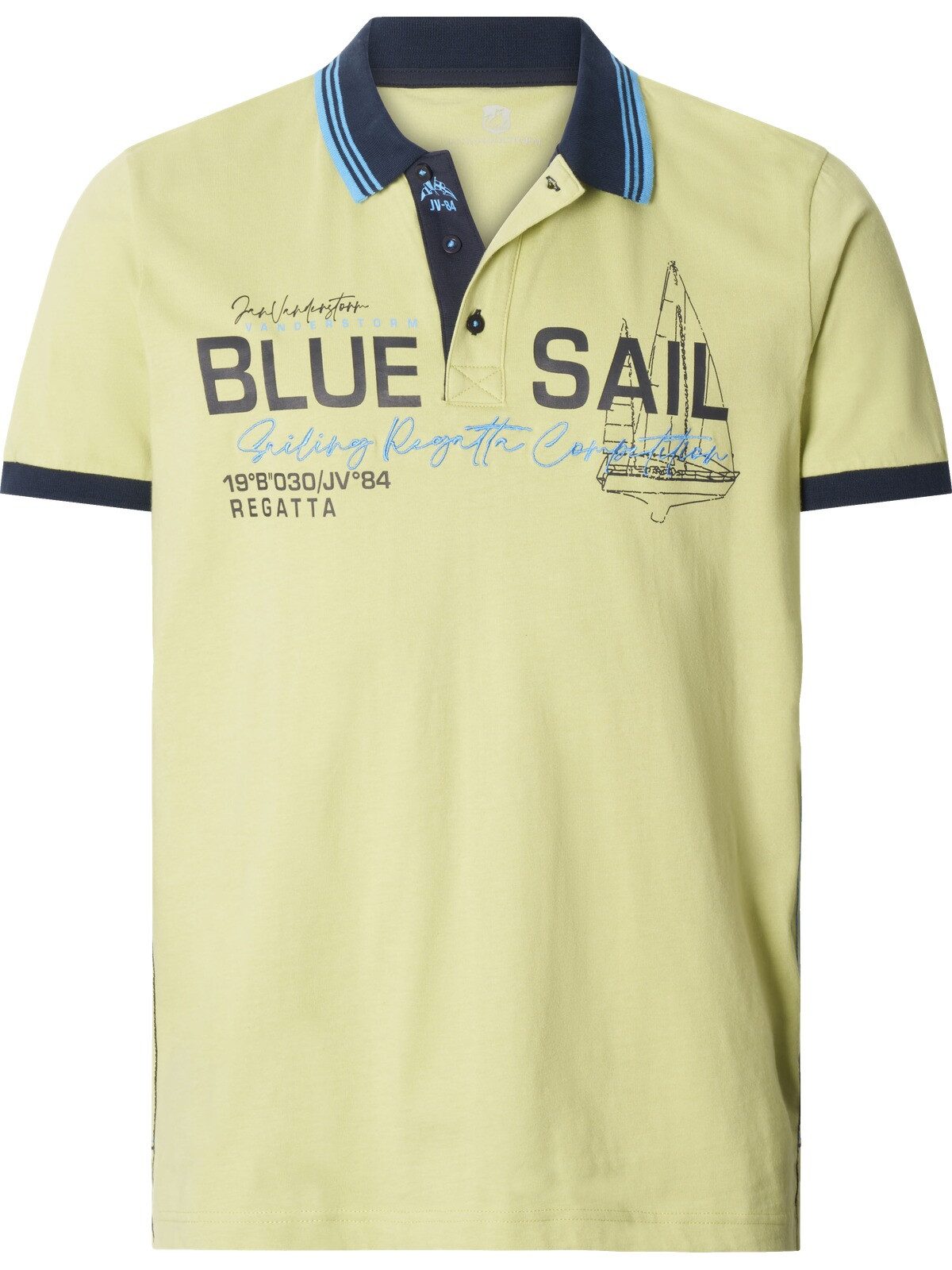 Jan Vanderstorm Poloshirt TORSON mit großflächigem Aufdruck – Bild 3 von 5