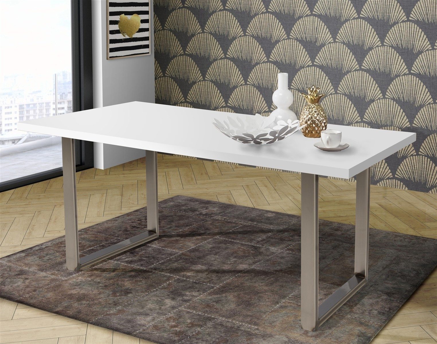 PREISBRECHER Esstischplatte TABLES, in Weiss - 180x3,8x90cm (BxHxT)