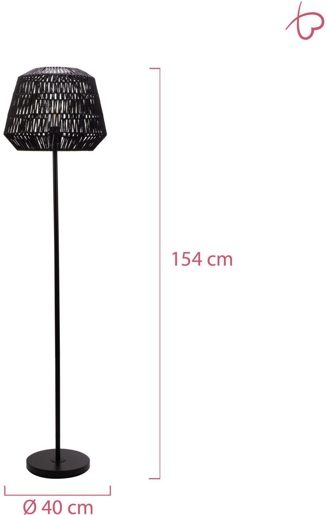 Stehlampe ohne E27 Pearl, Ein-/Ausschalter, Pauleen Timber Leuchtmittel,