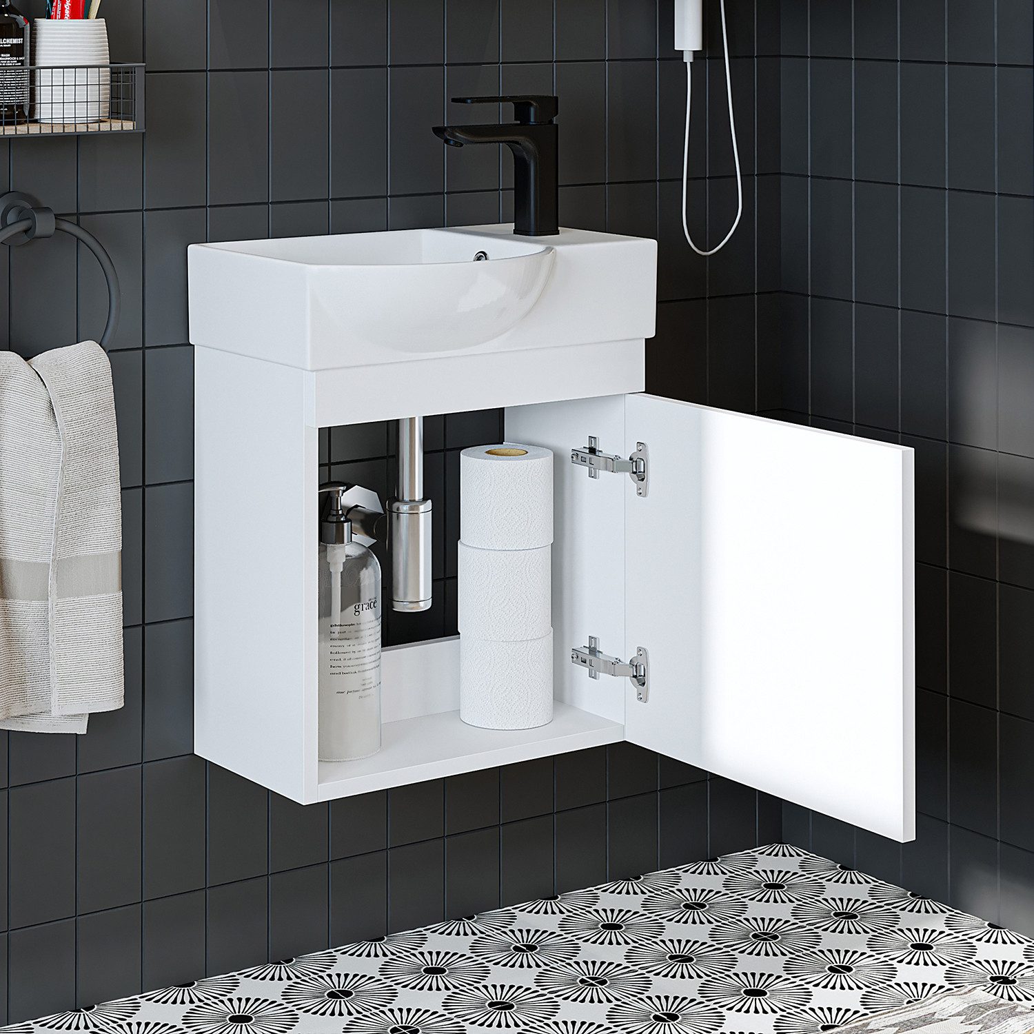 Roomart Badmöbel-Set PUNTO, (Unterschrank mit Waschbecken günstig online kaufen