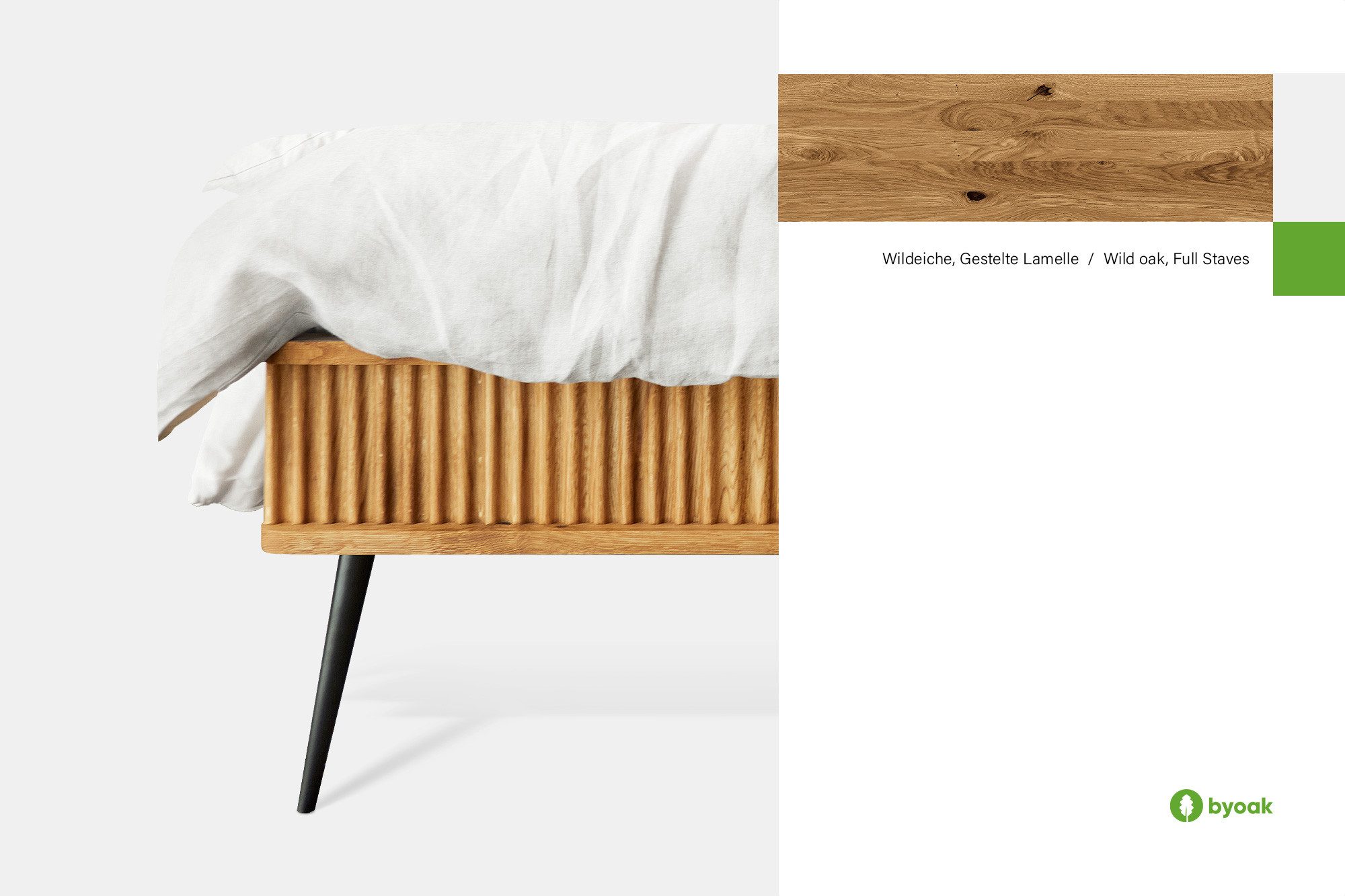 byoak Massivholzbett KULA mit Holzkopfteil, Naturgeölt (Bettgestell, ohne L günstig online kaufen