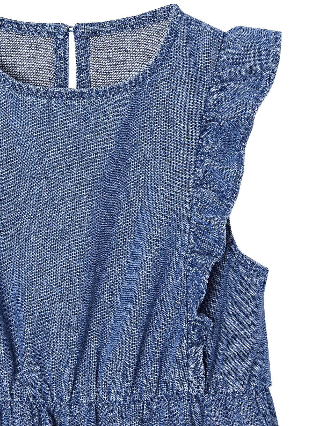 vertbaudet Minikleid Mädchen Jeanskleid mit Volants
