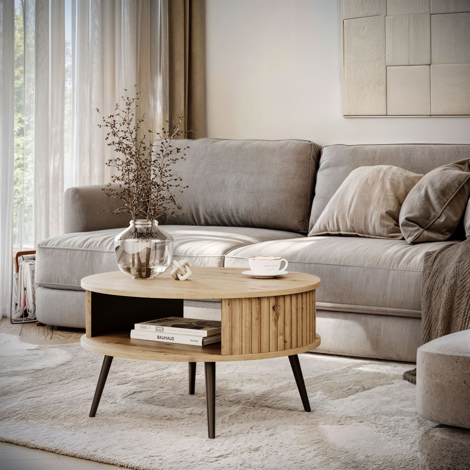 Lookway Couchtisch IVY Runder Sofatisch mit günstig online kaufen