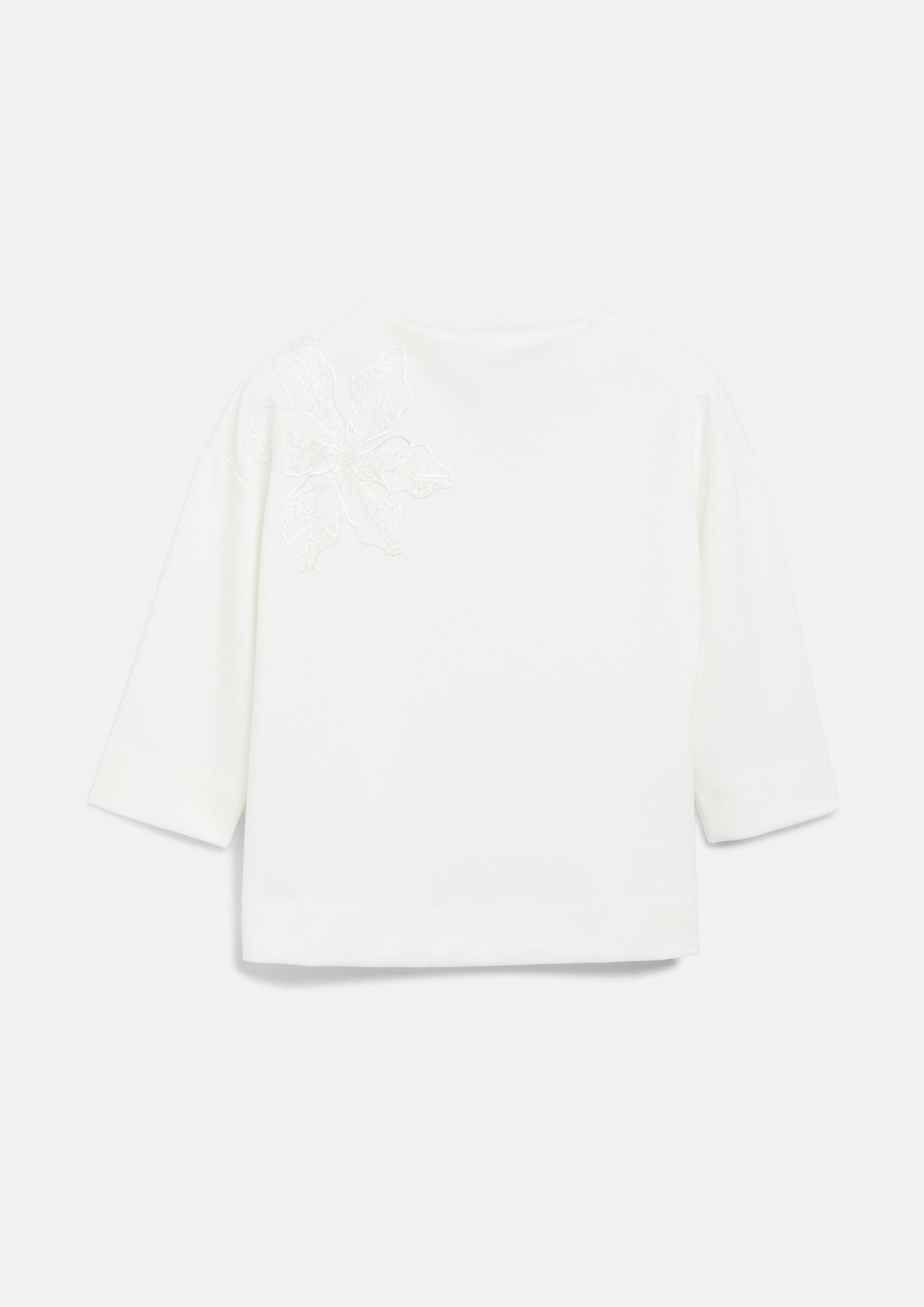 s.Oliver 3/4 Arm-Pullover Sweatshirt Sweatshirt im Relaxed Fit mit Applikation