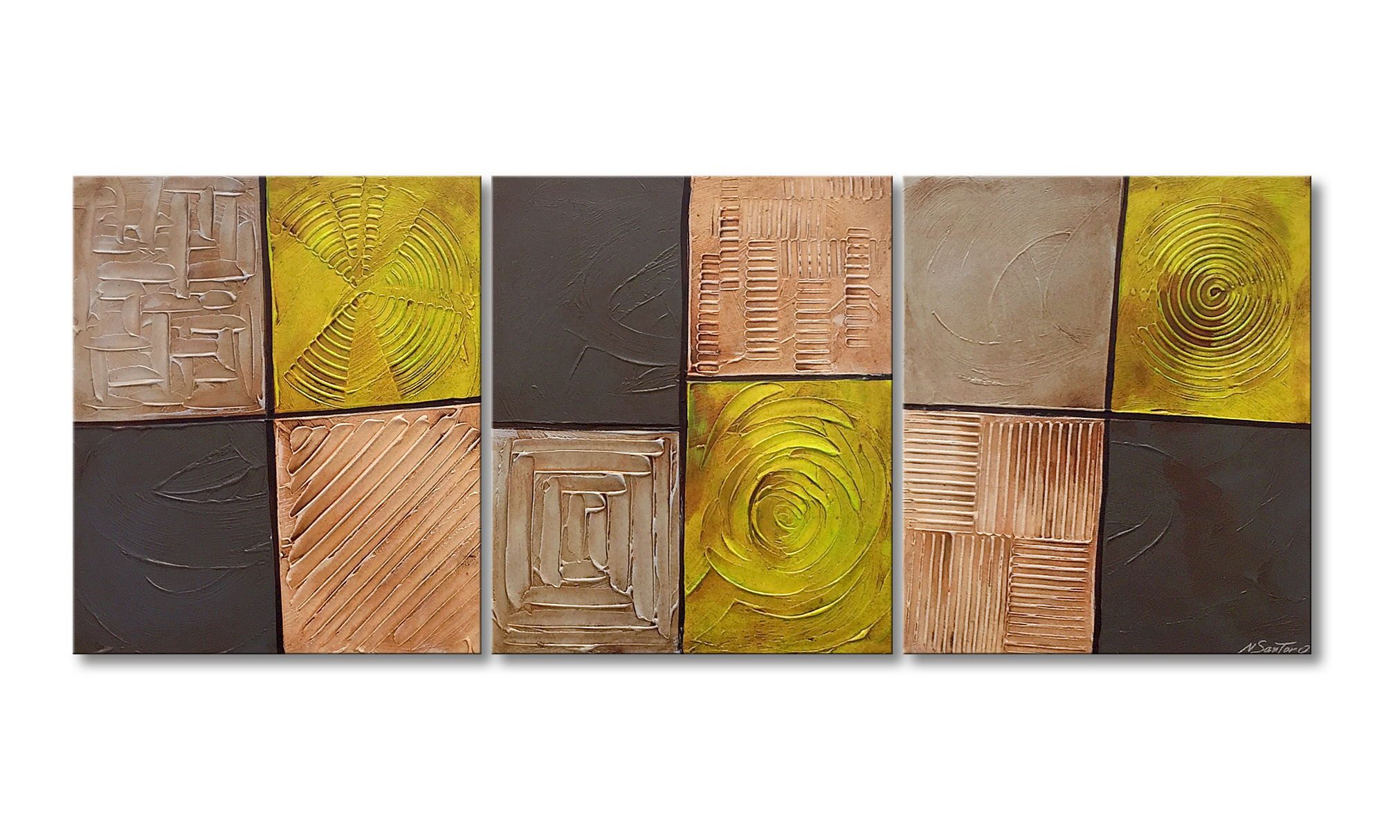 WandbilderXXL Gemälde Moods Of Earth 180 x 70 cm, Abstraktes Gemälde, handgemaltes Unikat
