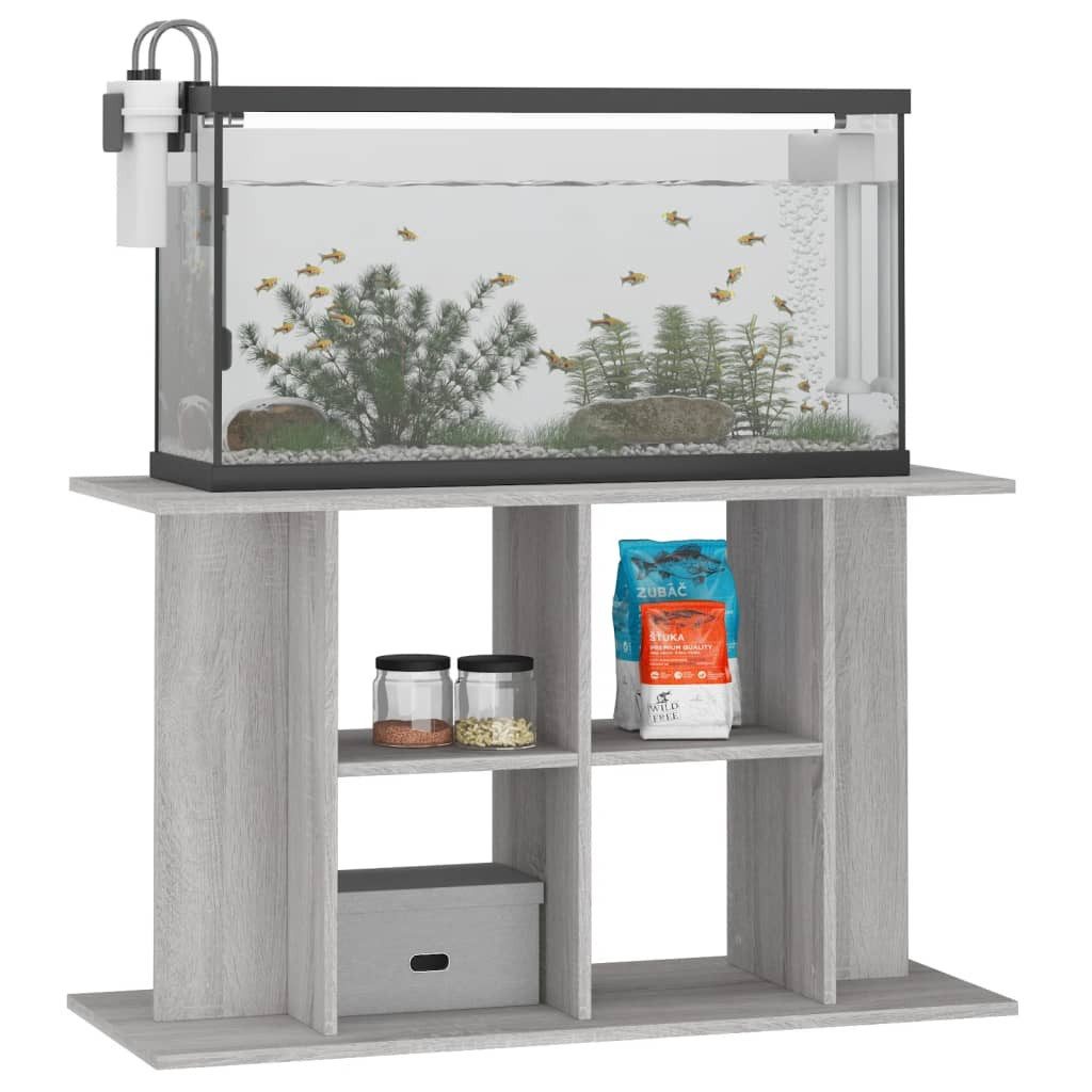 vidaXL Aquariumunterschrank Aquariumständer Grau Sonoma 100x40x60 cm Holzwe günstig online kaufen