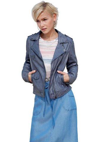 CASUAL LOOKS Куртка кожаная в видимый Bikerstil