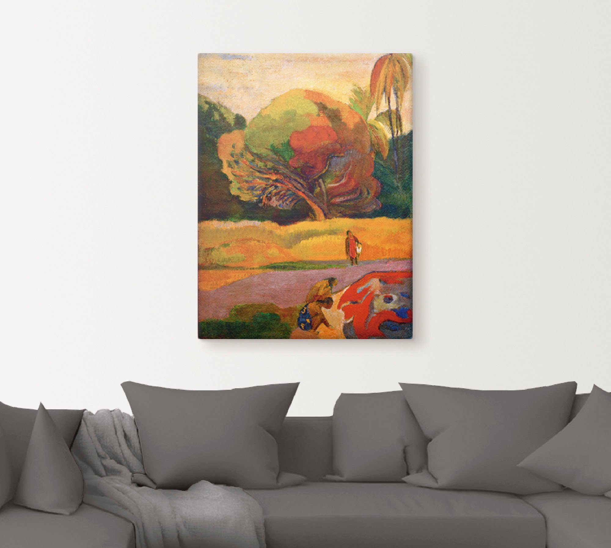 Artland Leinwandbild Paul Gauguin Frauen am Fluß, Wiesen & Bäume (1 St), auf Holzrahmen gespannt
