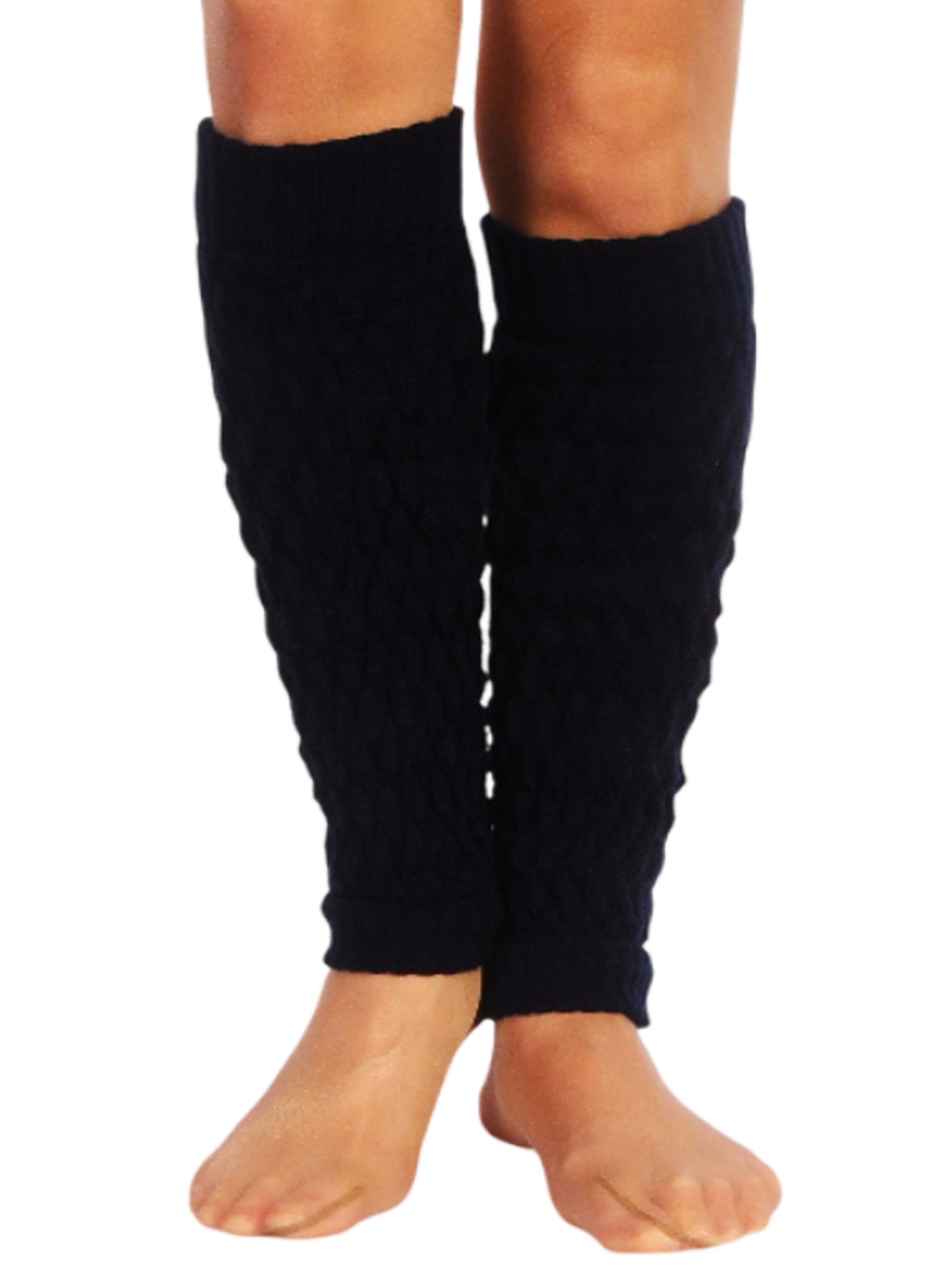Martinex Beinstulpen Stulpen in Schwarz grau elegante Beinwärmer Damen Frauen Strickstulpen elastisch, weich, ca. 40cm lang