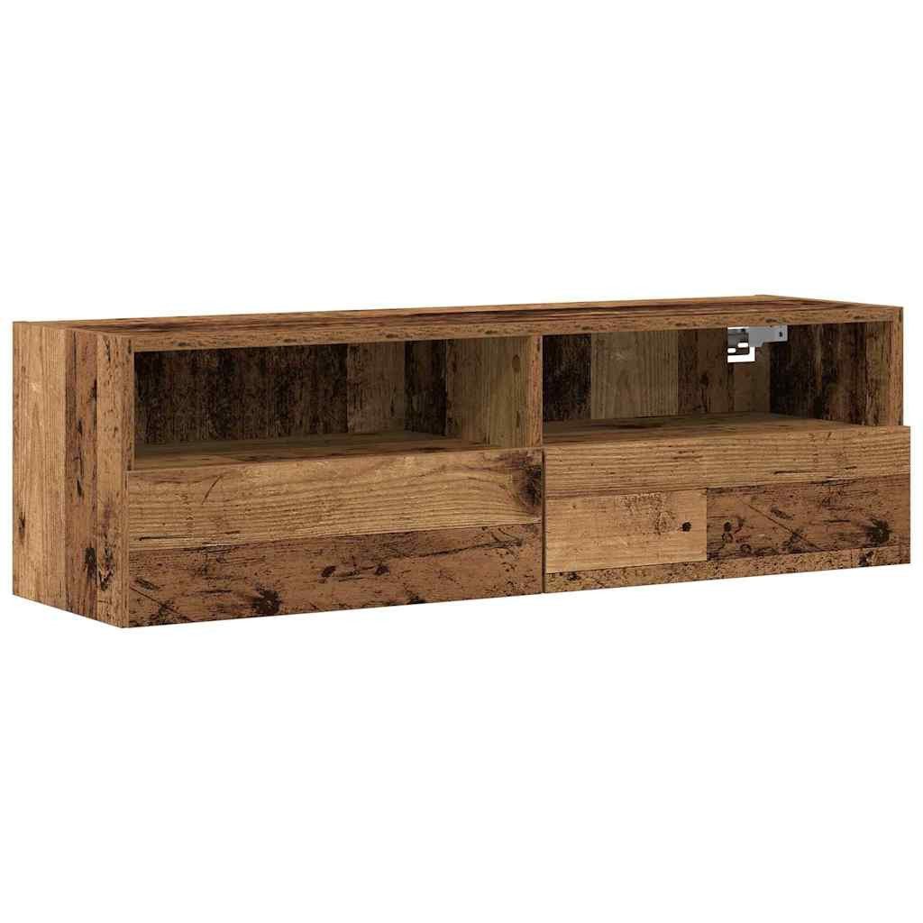 vidaXL TV-Wand TV-Wandschrank Altholz 100 x 30 x 30 cm Holzwerkstoff, (1-St)