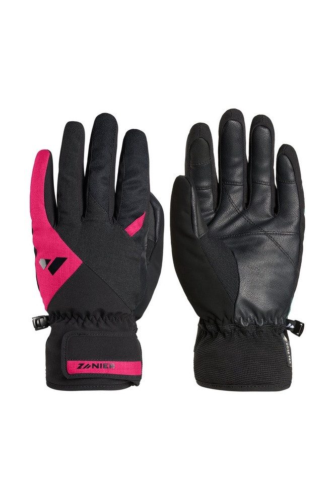 Multisporthandschuhe Winterhandschuhe Saalbach.GTX (winddicht, wasserdicht) schwarz/fuchsia
