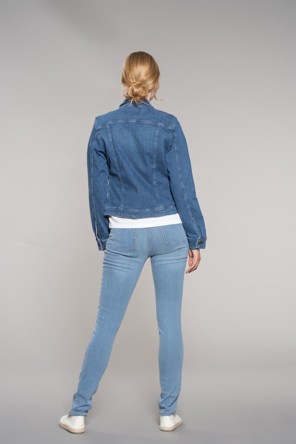 Feuervogl Jeansjacke Denim Jacket, Hyperflex, Damenjeansjacke Blue Fashion fv-Sva:la,