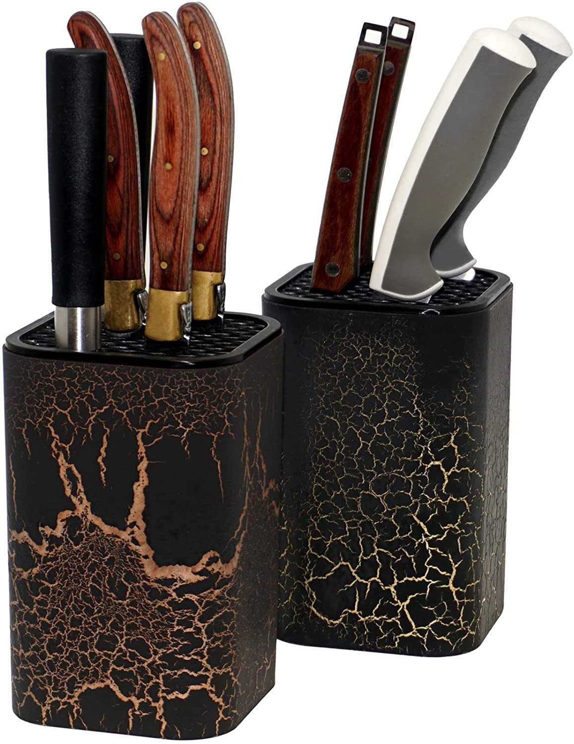 Messerhalter Messerblock 14 ohne Lashuma cm, Höhe: cm Feuer 9x9 Block Messer Küchenmesser (1tlg),