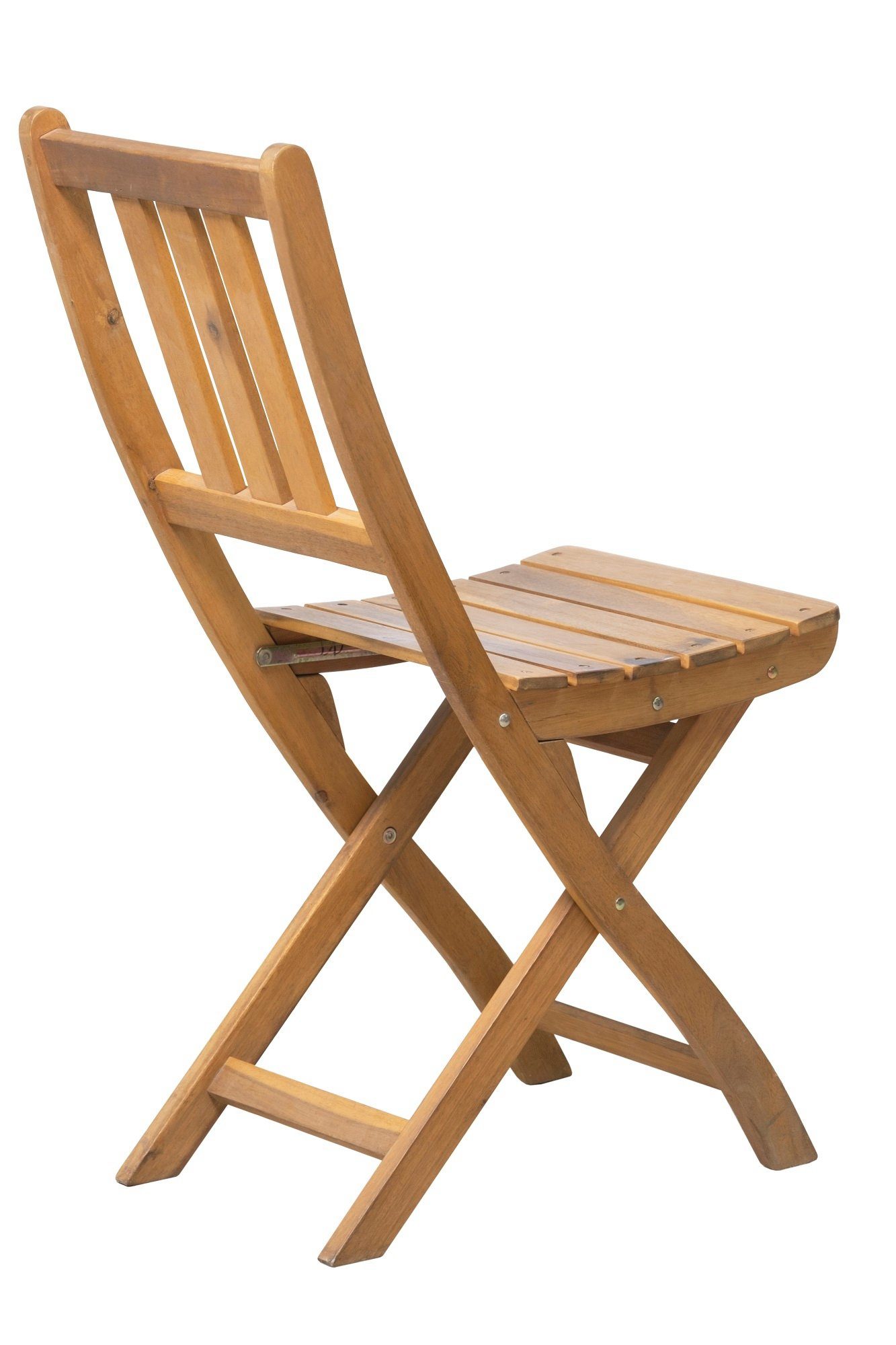 geöltem klappbarer Stühlen 36x87x53 Balkon cm Maße Sitzgruppe (BxHxT): AKANA aus Akazienholz, Klappstuhl Gartenlounge-Set Balkonstühle und - 70x74x45 - 3-tlg., 2 Tisch), cm Sitzgruppe mit Tisch, 1 Tisch TPFGarden und (Klappbare