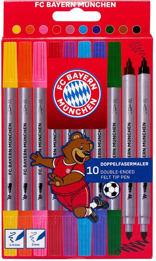 FC Bayern München Buntstift Doppelfasermaler 10er-Set