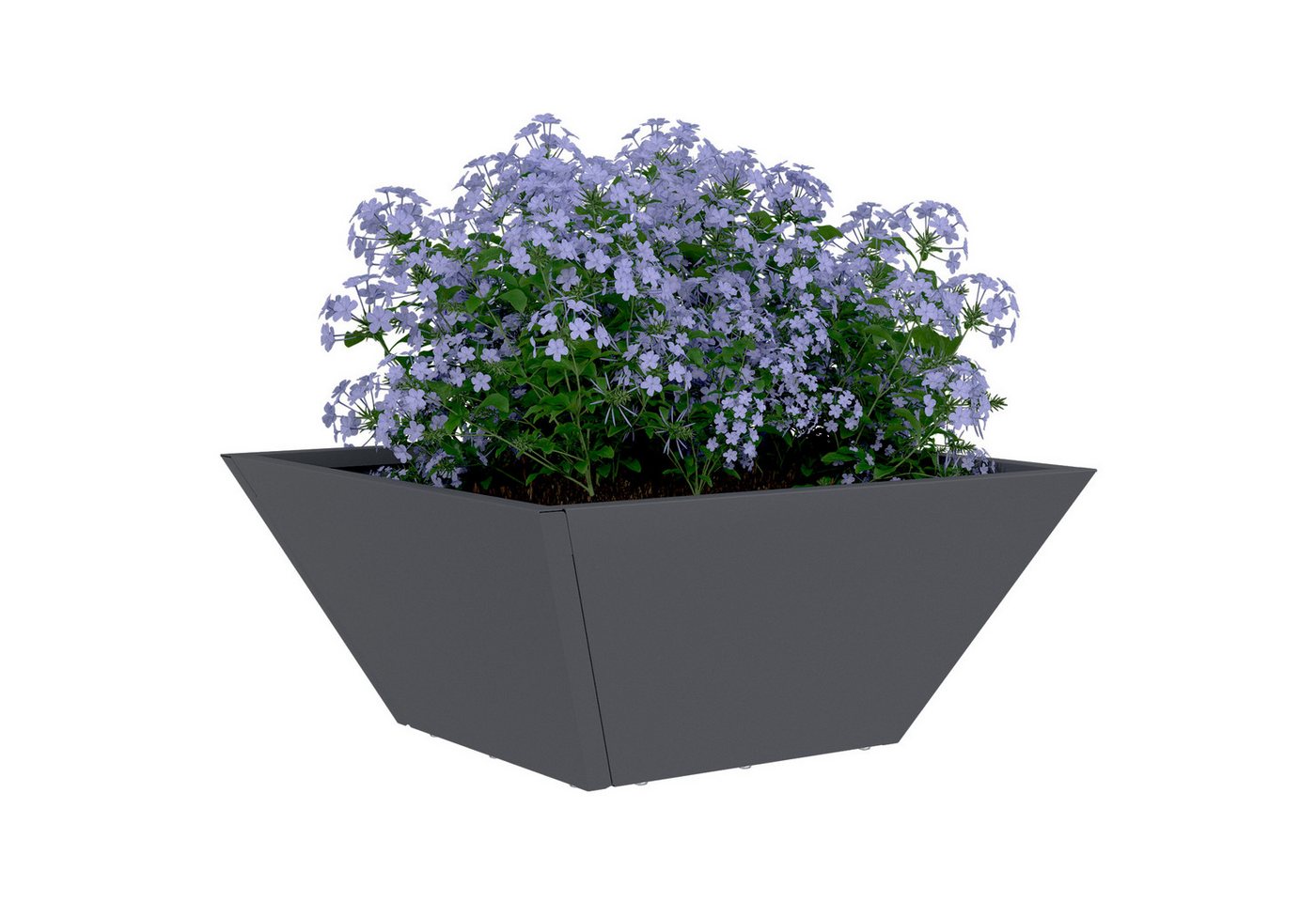 Thumbnail - vidaXL Blumentopf Plastikpflanzkübel Anthrazit Kunststoff 35 x 35 x 15 cm Langlebig (1 St)