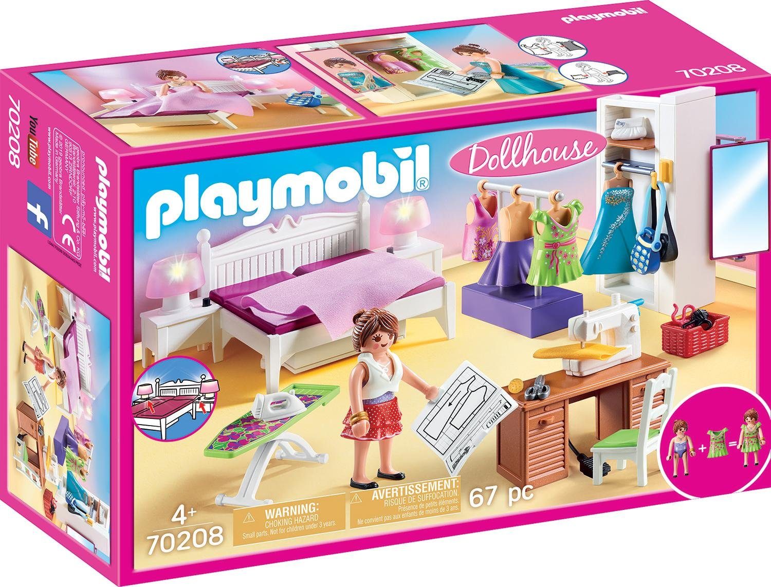 Image of Playmobil Dollhouse - Schlafzimmer mit Nähecke