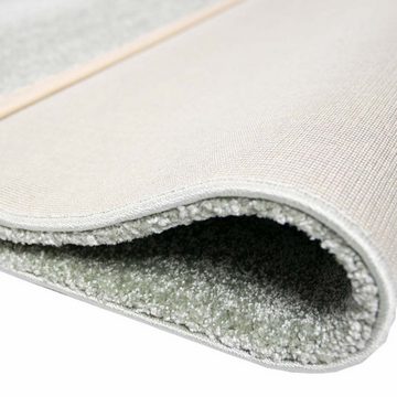 Teppich Moderner Designer Wohnzimmer-Teppich im Uni Design in mint, Teppich-Traum, rechteckig