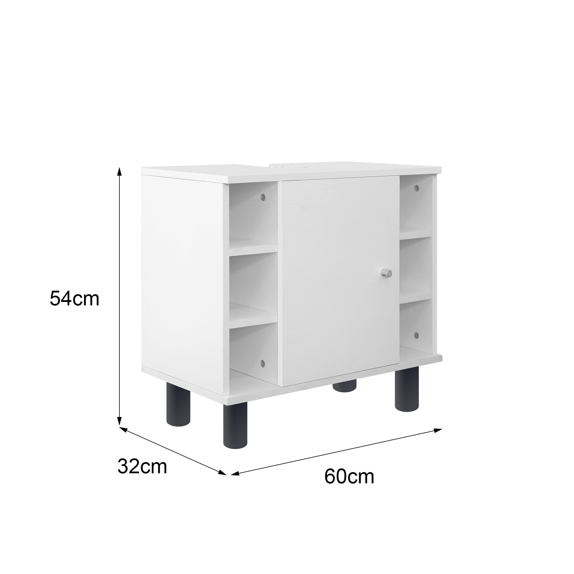ML-DESIGN Badezimmerset (2-Teilig), Hängeschrank Unterschrank Weiß Waschtisch Spiegelschrank, Stil Modern Badschrank Stauraum Badezimmermöbel-Set Badmöbel-Set Holz