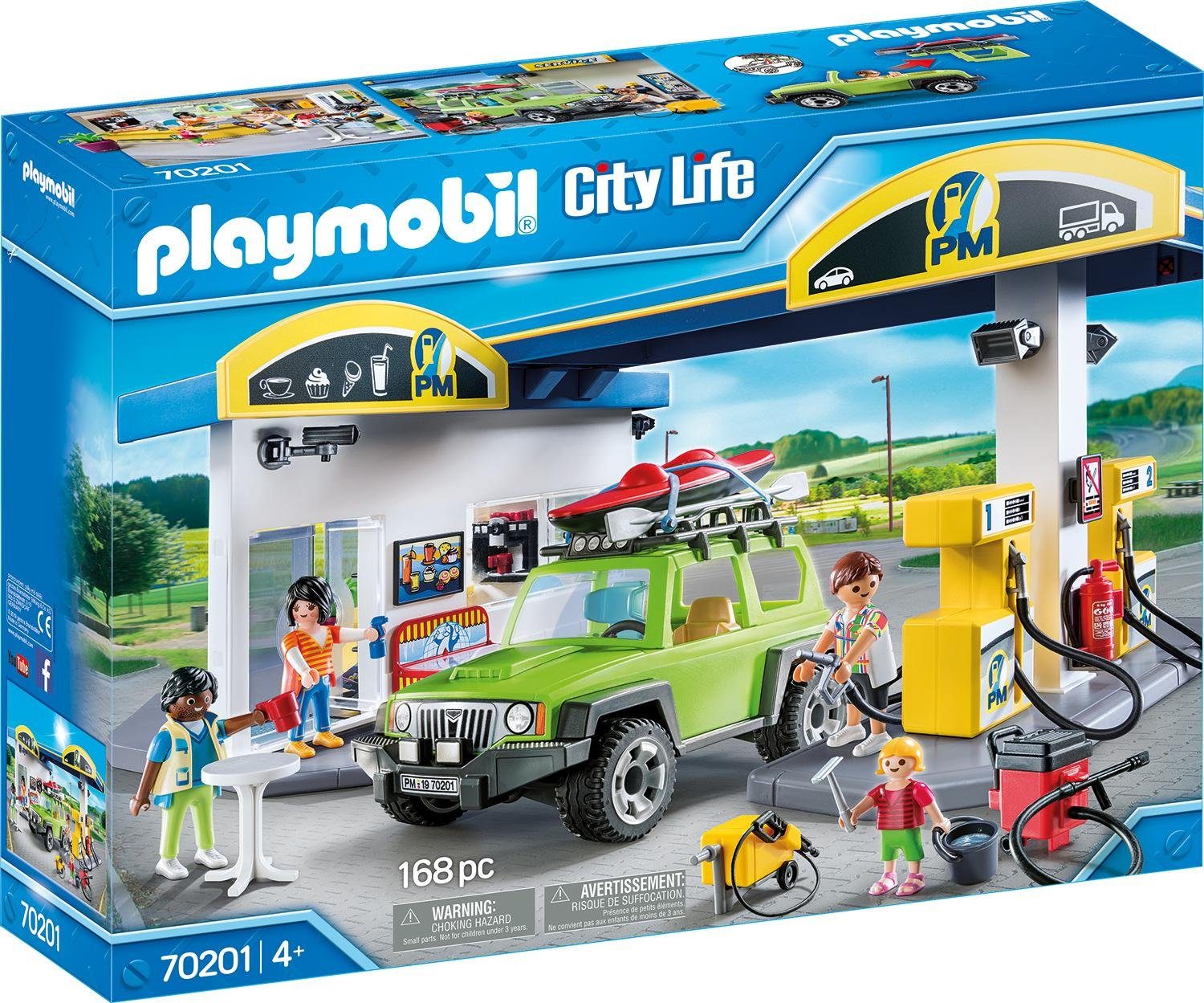 Image of Playmobil® Konstruktions-Spielset »Große Tankstelle (70201), City Life«, (168 St), Made in Europe
