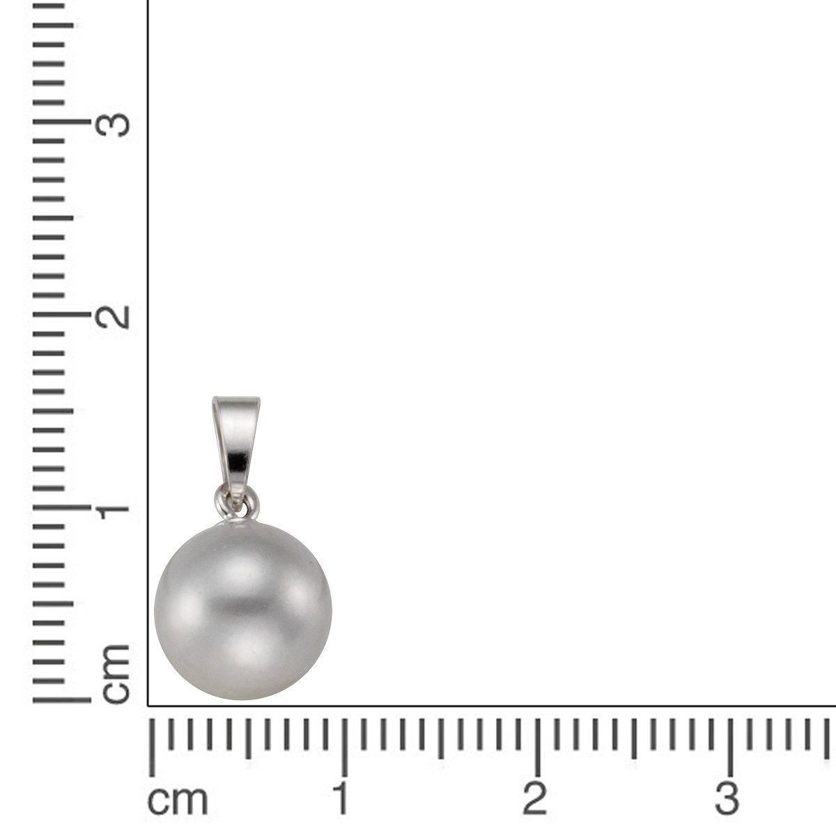 Vivance Kettenanhänger 925 Silber rhodiniert Süßwasserzuchtperle grau günstig online kaufen