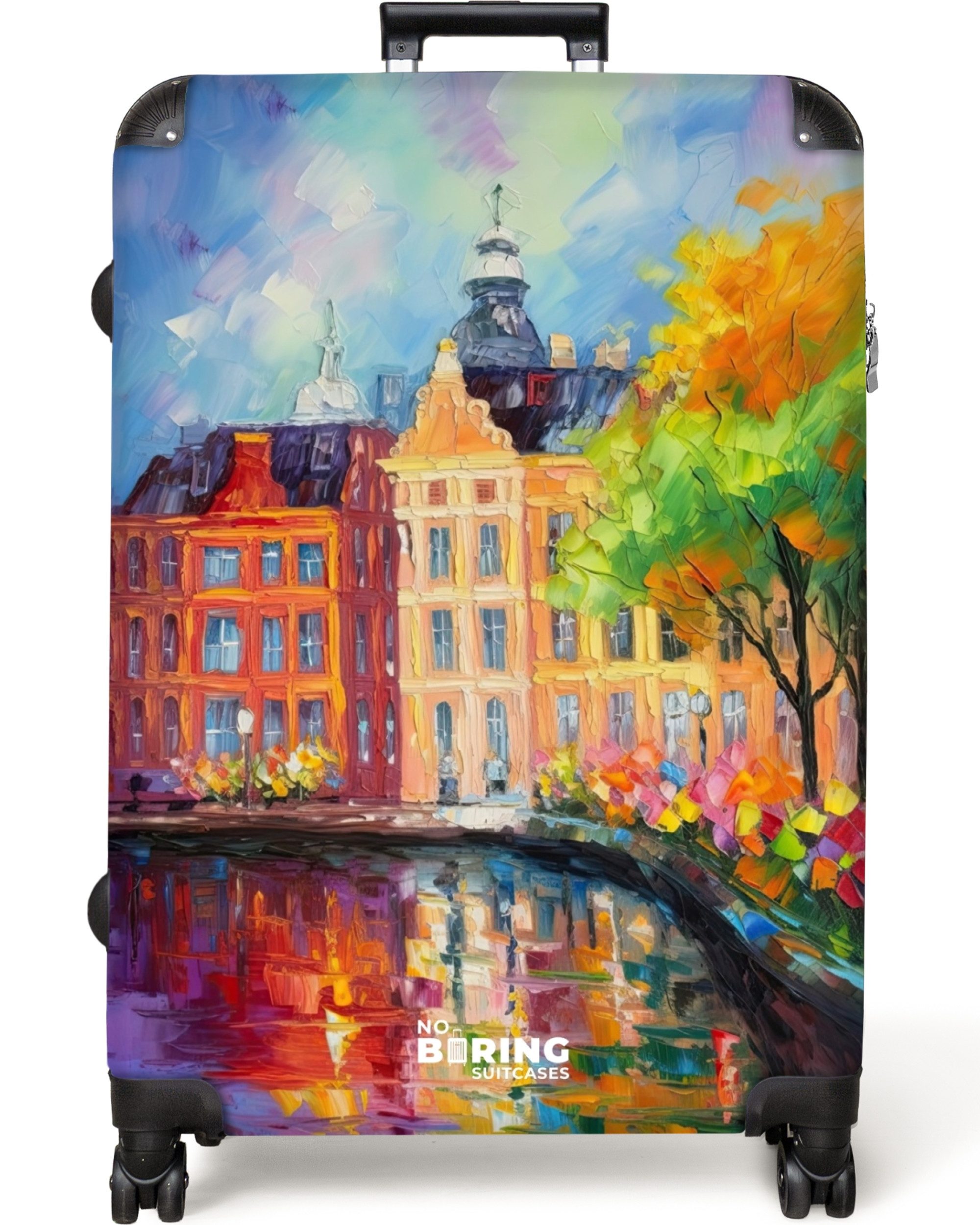 NoBoringSuitcases.com© Hartschalen-Trolley Ölgemälde - Amsterdam - günstig online kaufen