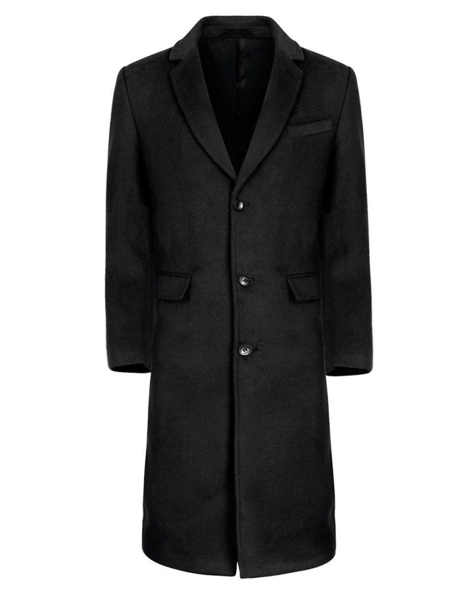 Allthemen Langmantel Herren Knielang Wollmantel Slim Fit Wintermantel günstig online kaufen