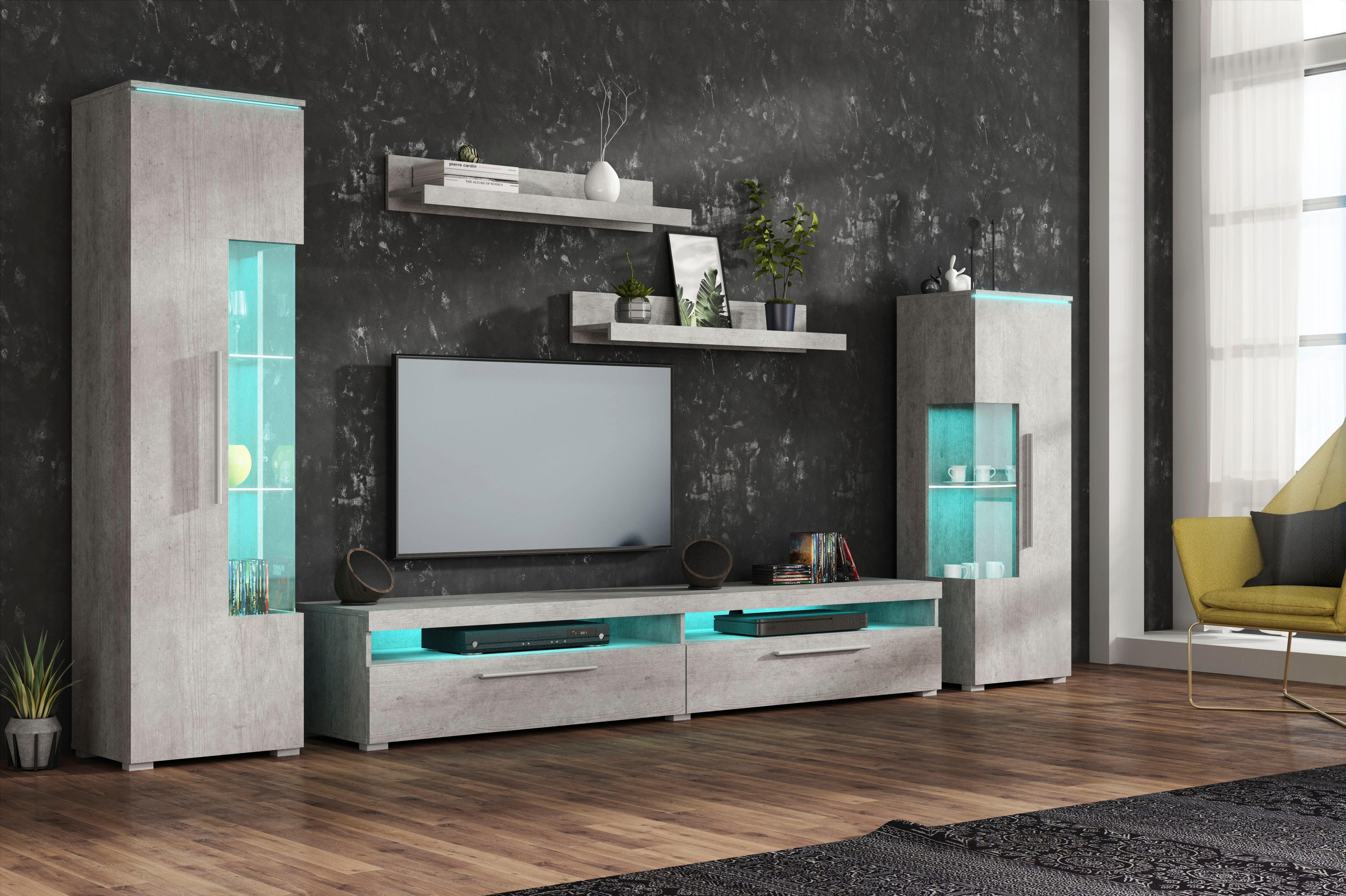 Wohnwand In Grau Online Kaufen Otto