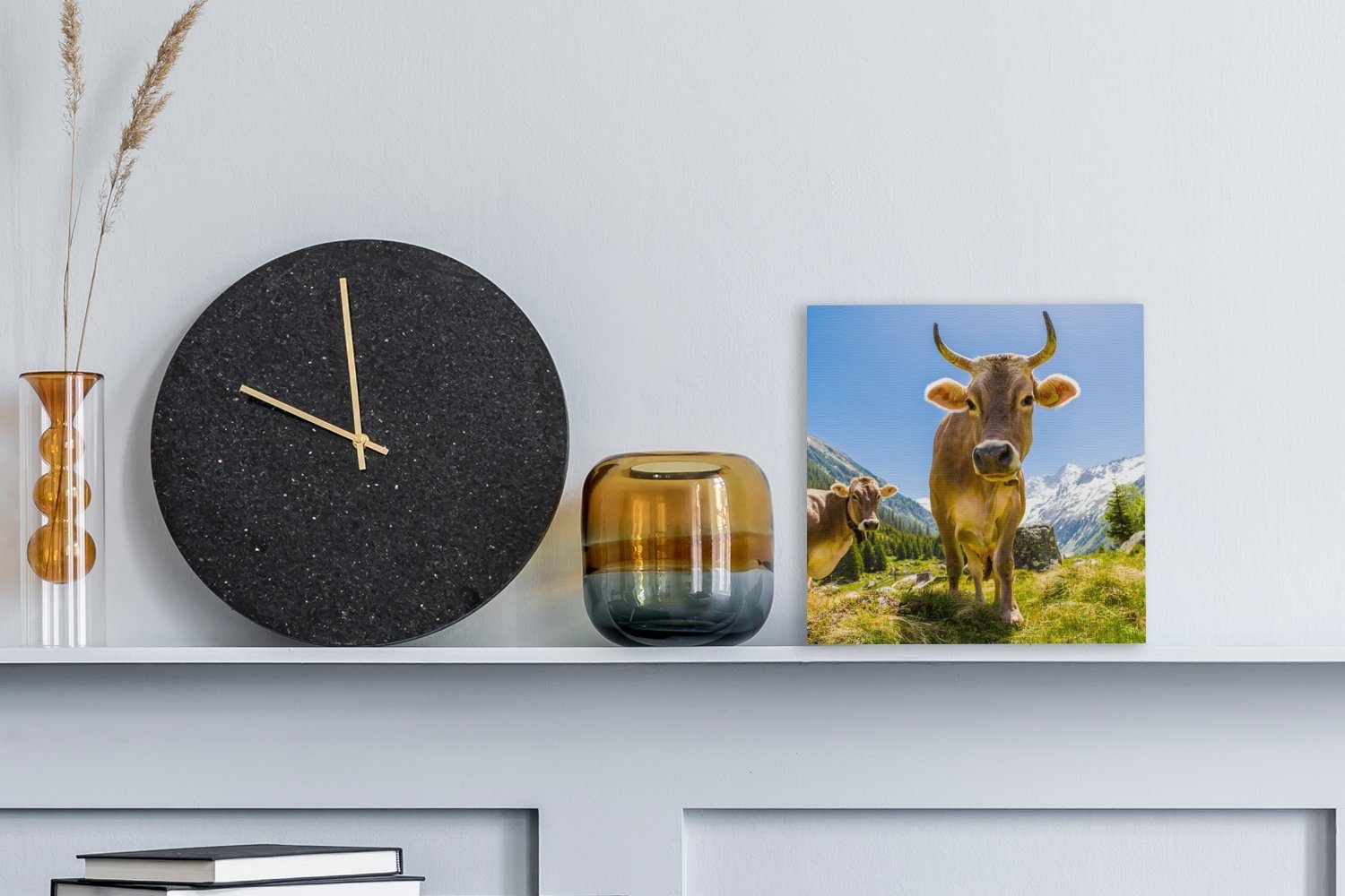 OneMillionCanvasses® Leinwandbild Kühe - Sonne - günstig online kaufen