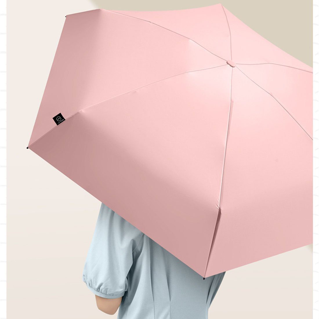 YOOdy~ Taschenregenschirm sonnenschirm Sonnenschutz UV-Schutzschirm klein Sakura-Rosa unterwegs winzig für