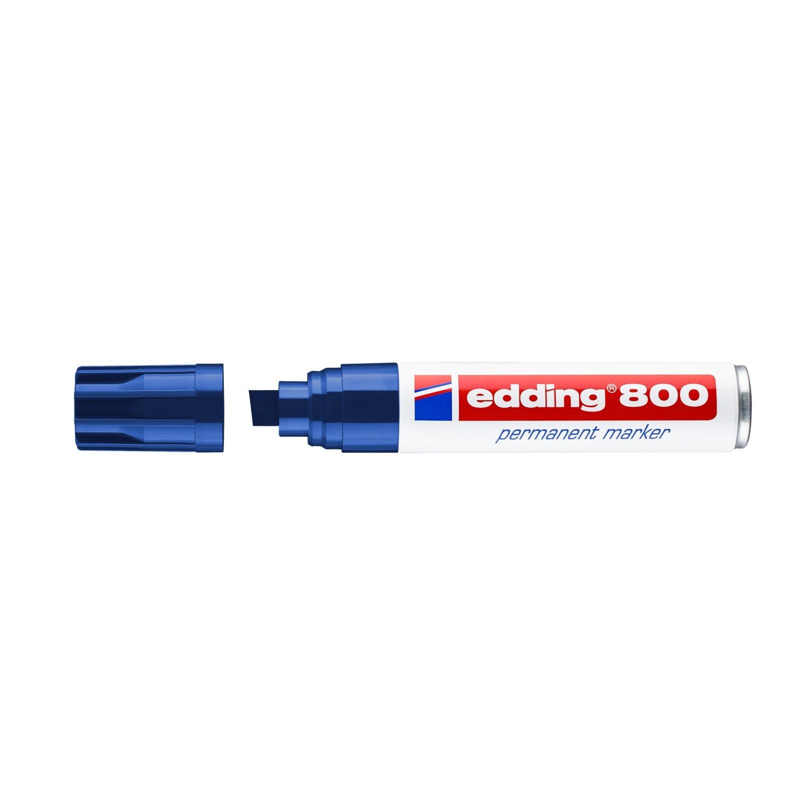 edding (Stück, Markierungsstift Keilspitze edding Blau 1-tlg), Permanentmarker Permanent-Marker mm 800, 4-12