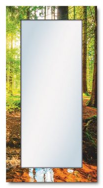 Artland Dekospiegel Wald mit Bach, gerahmter Ganzkörperspiegel, Wanspiegel mit Motivrahmen, Landhaus