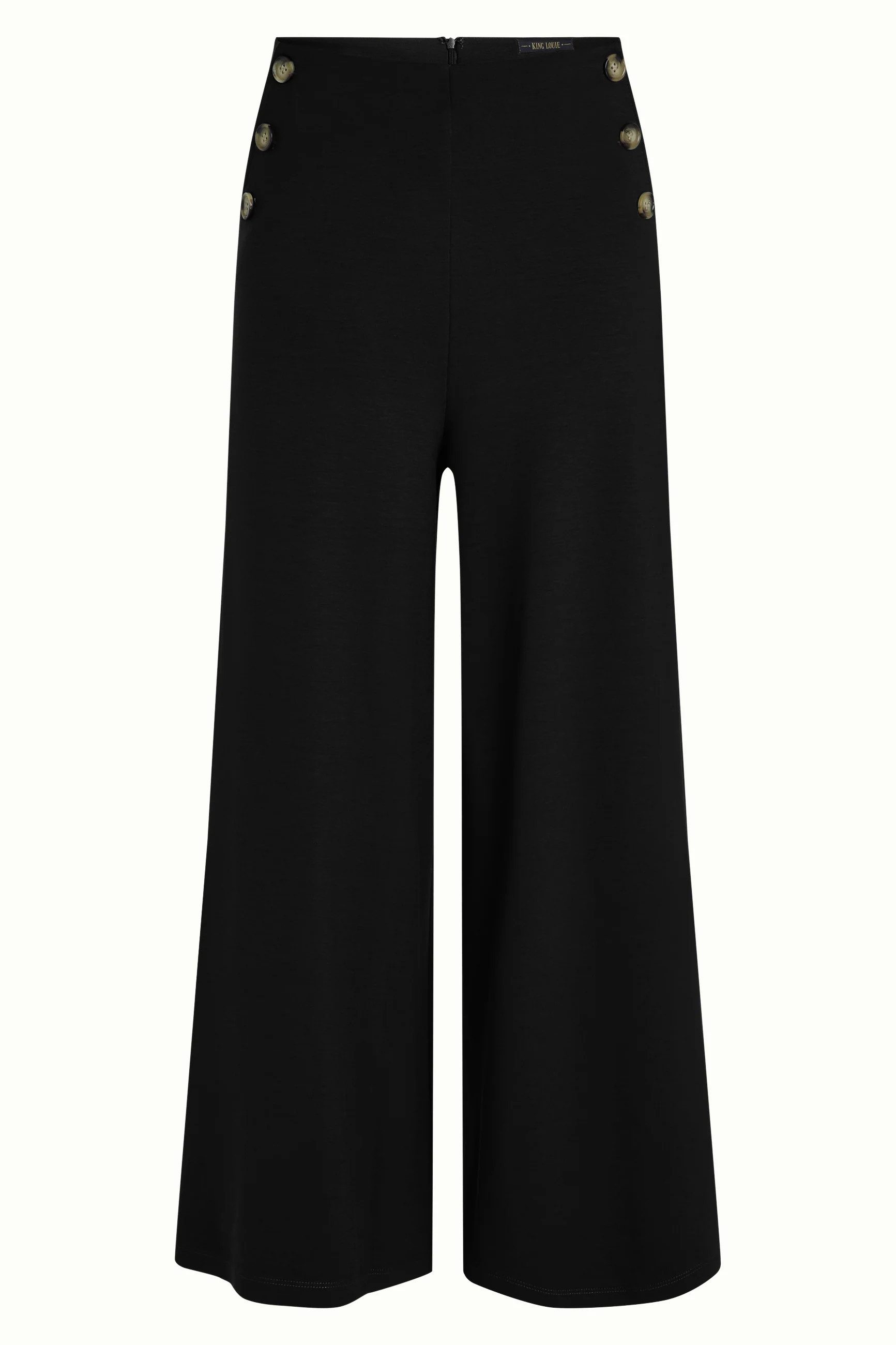 King Louie Culotte Pia Culotte Milano Uni - elegante Culotte mit hohem Bund