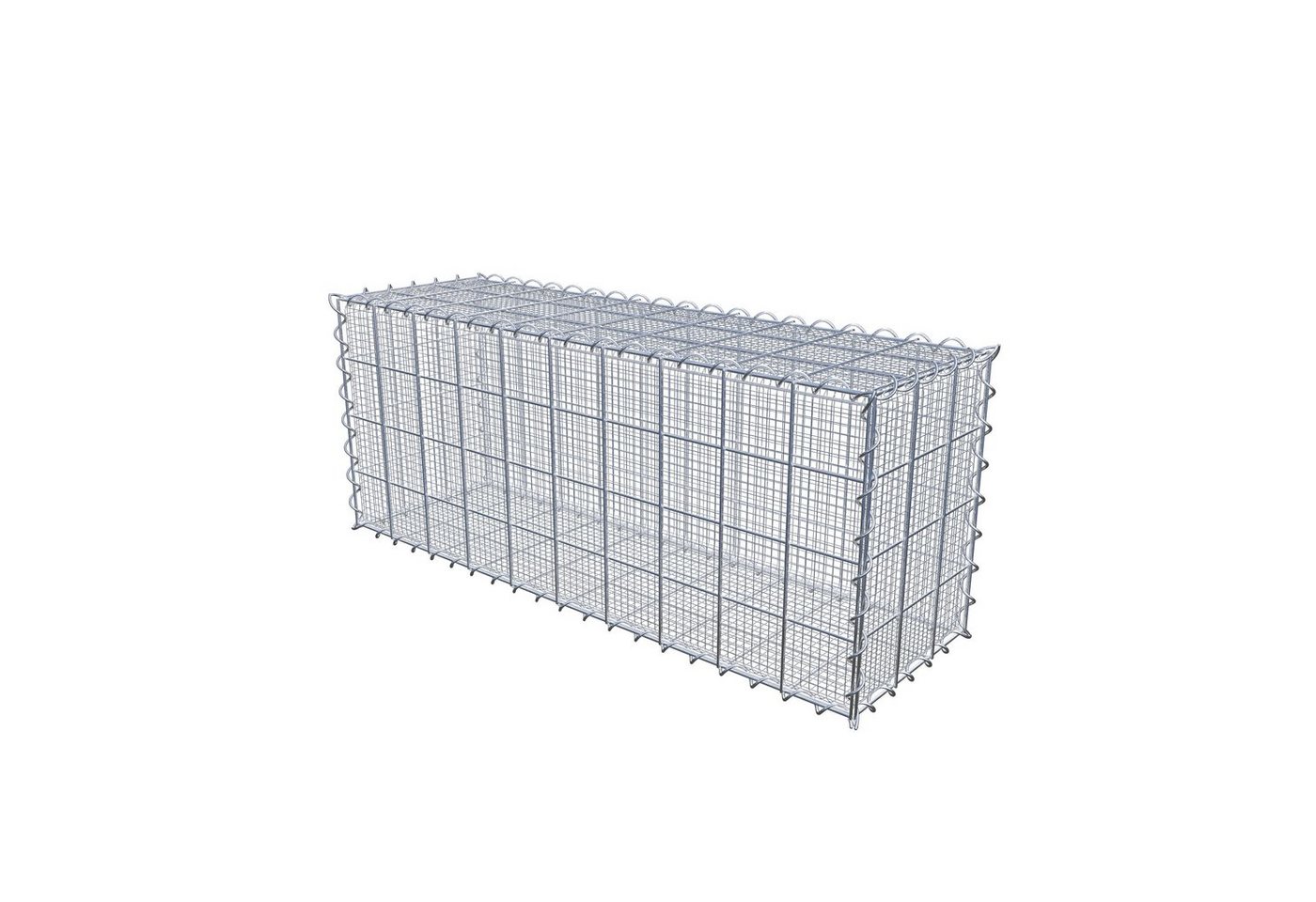 Thumbnail - Gabiona Gabionenzaun Splittgabione 100 cm x 40 cm x 30 cm (L x H x T), Maschenweite 10 cm, (Splittgabione 100 cm x 40 cm...