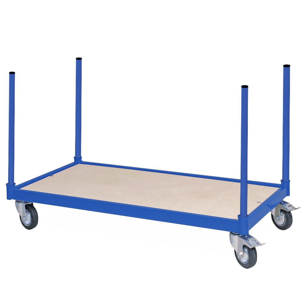 BRB-Lagertechnik Transportwagen Rungenwagen, LxB 1000x500 mm, stabile Stahlrohrkonstruktion