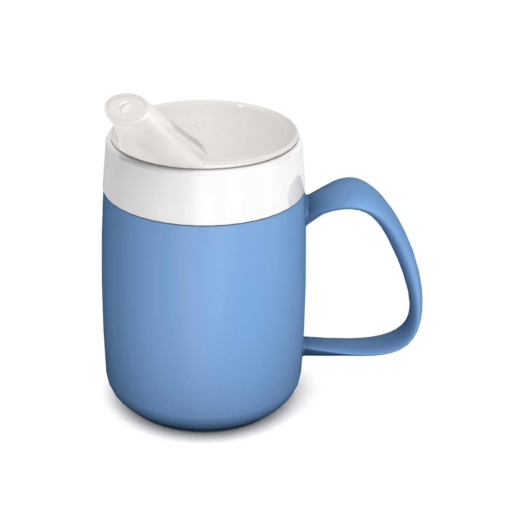 Ornamin Schnabelbecher Becher mit Trink-Trick mit Schnabelaufsatz/Trinkaufsatz, 2-tlg., Kunststoff, Trinkhilfe l Alltagshilfe l bruchstabil l BPA-frei l Made in Germany