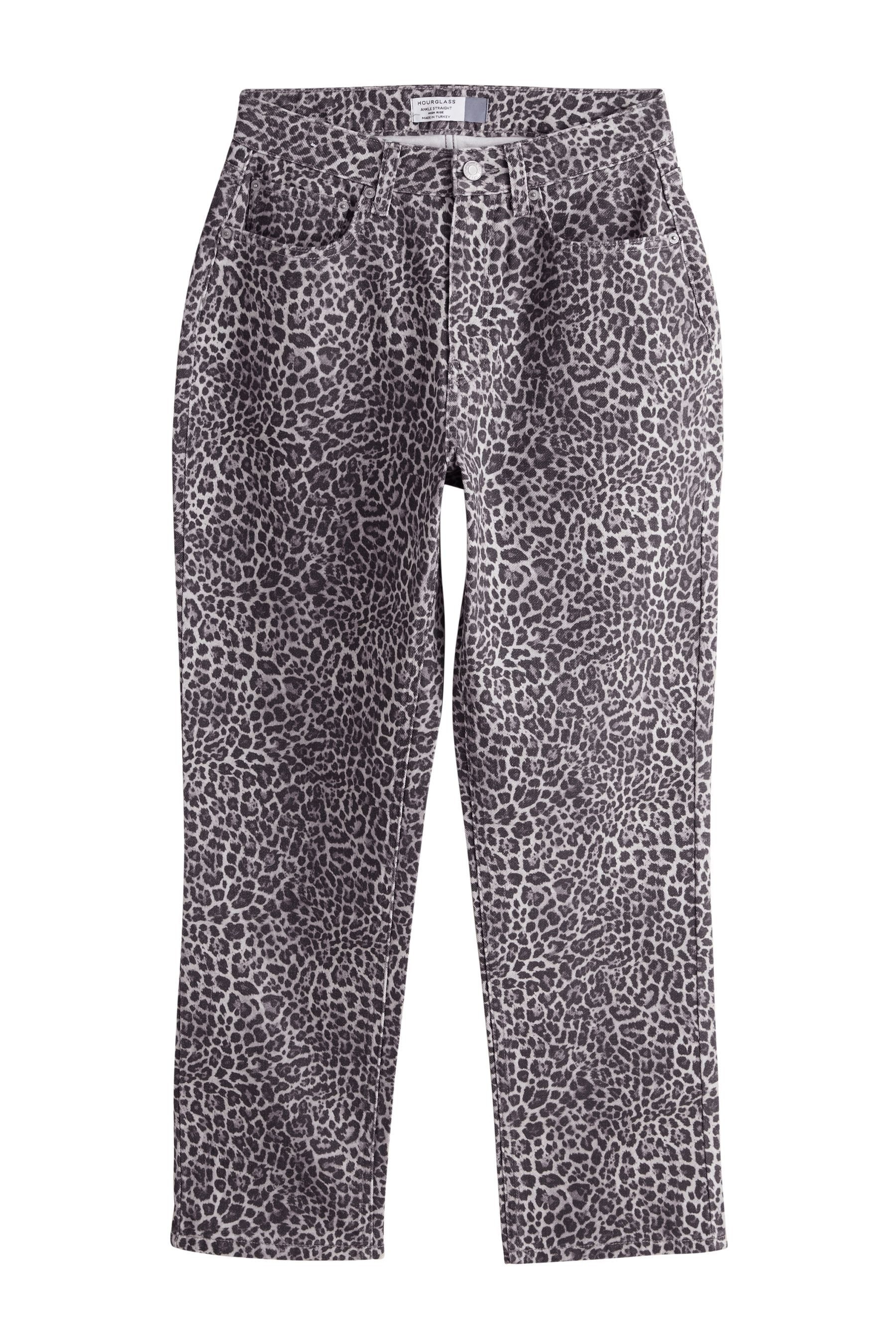 Straight-Jeans Klassische Sanduhr Hochbund-Jeans mit geradem Bein