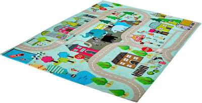Kinderteppich »My Torino Kids 231«, Obsession, rechteckig, Höhe 10 mm, Flachgewebe, Straßen-Spiel-Teppich, Kinderzimmer