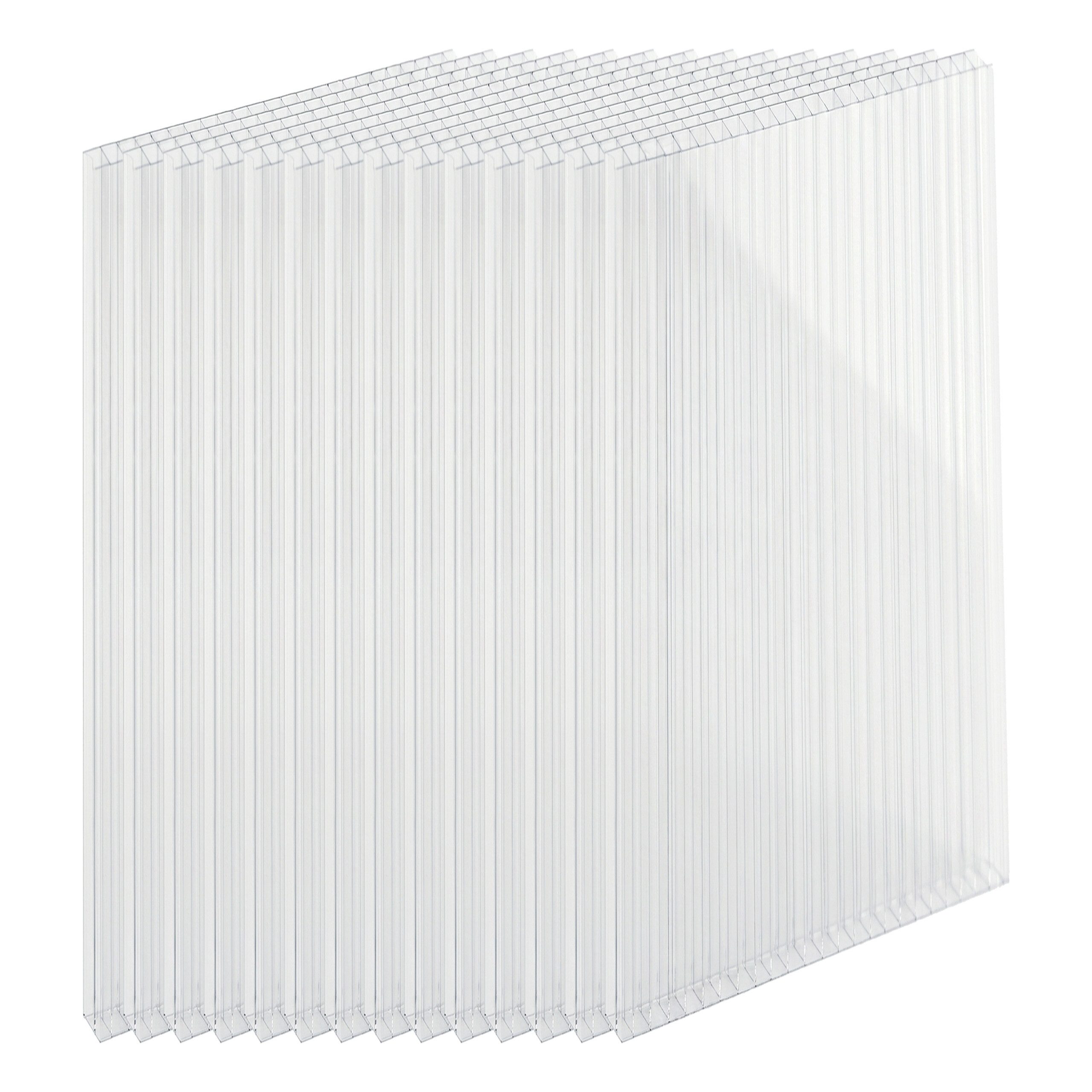 relaxdays Doppelstegplatte Set 4mm, 4 mm, 10.249 m², (14-St), 14er Pack