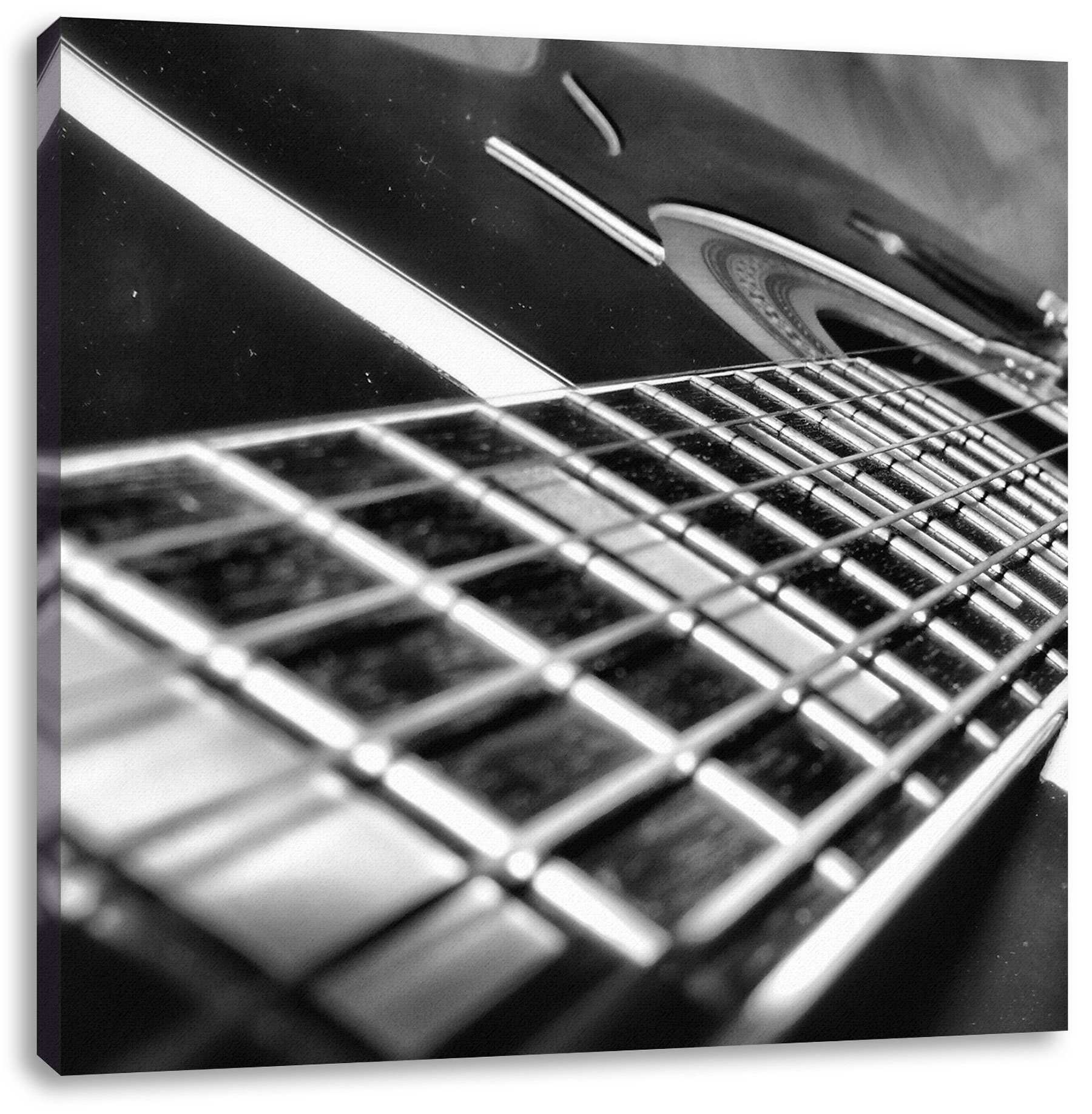 Pixxprint Leinwandbild Gitarrensaiten, Gitarrensaiten (1 St), Leinwandbild fertig bespannt, inkl. Zackenaufhänger