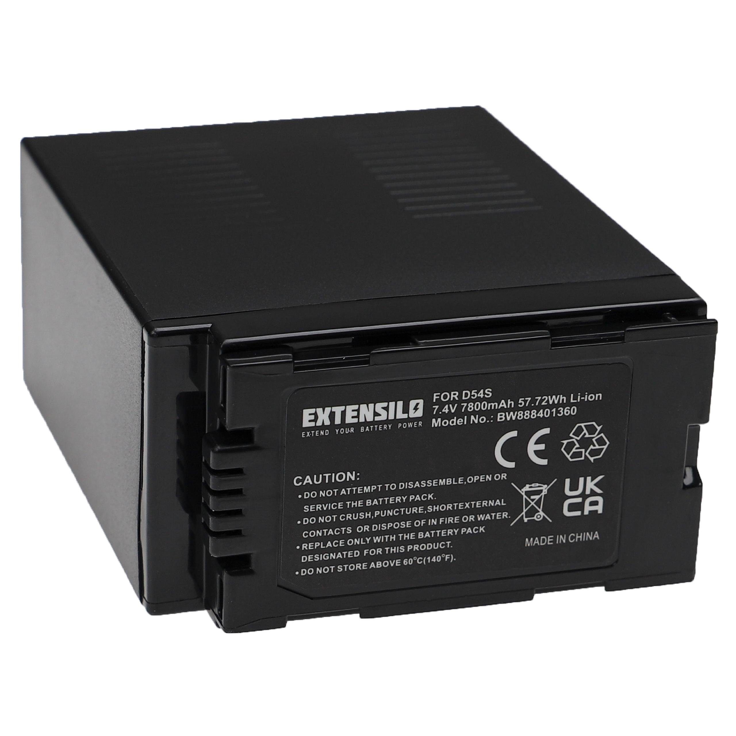 Extensilo passend für Panasonic NV-GS1, NV-GS11, NV-GS15, NV-GS3, NV-GS5, Kamera-Akku 7800 mAh