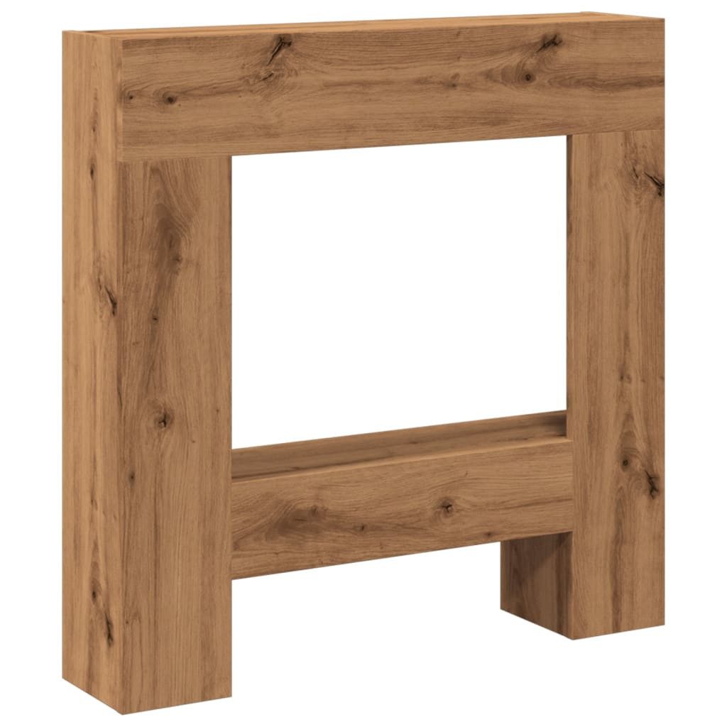 vidaXL Kaminumbauschrank Kaminumrandung Artisan-Eiche 81x18x82 cm Holzwerks günstig online kaufen