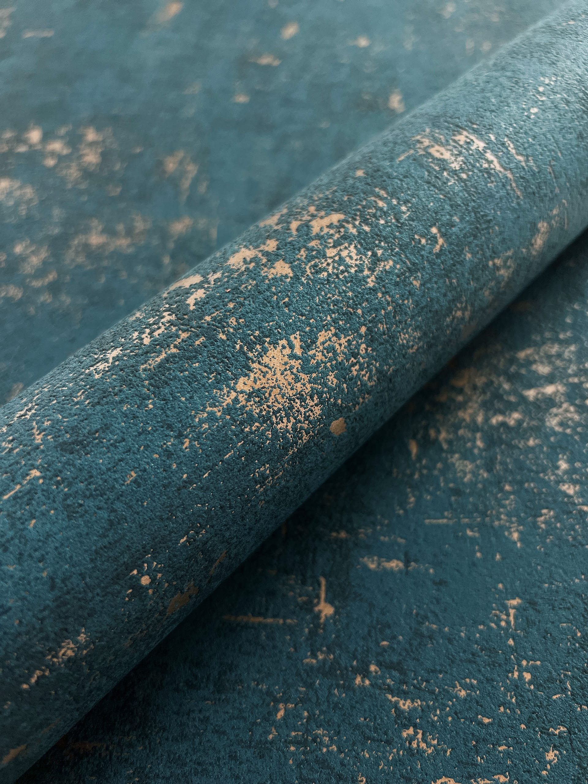 Newroom Vliestapete, Blau Tapete Modern Beton günstig online kaufen